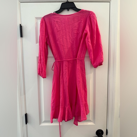 HONORINE Alessandra Cover Up Wrap Mini Dress Pink Size XS - Picture 4 of 7